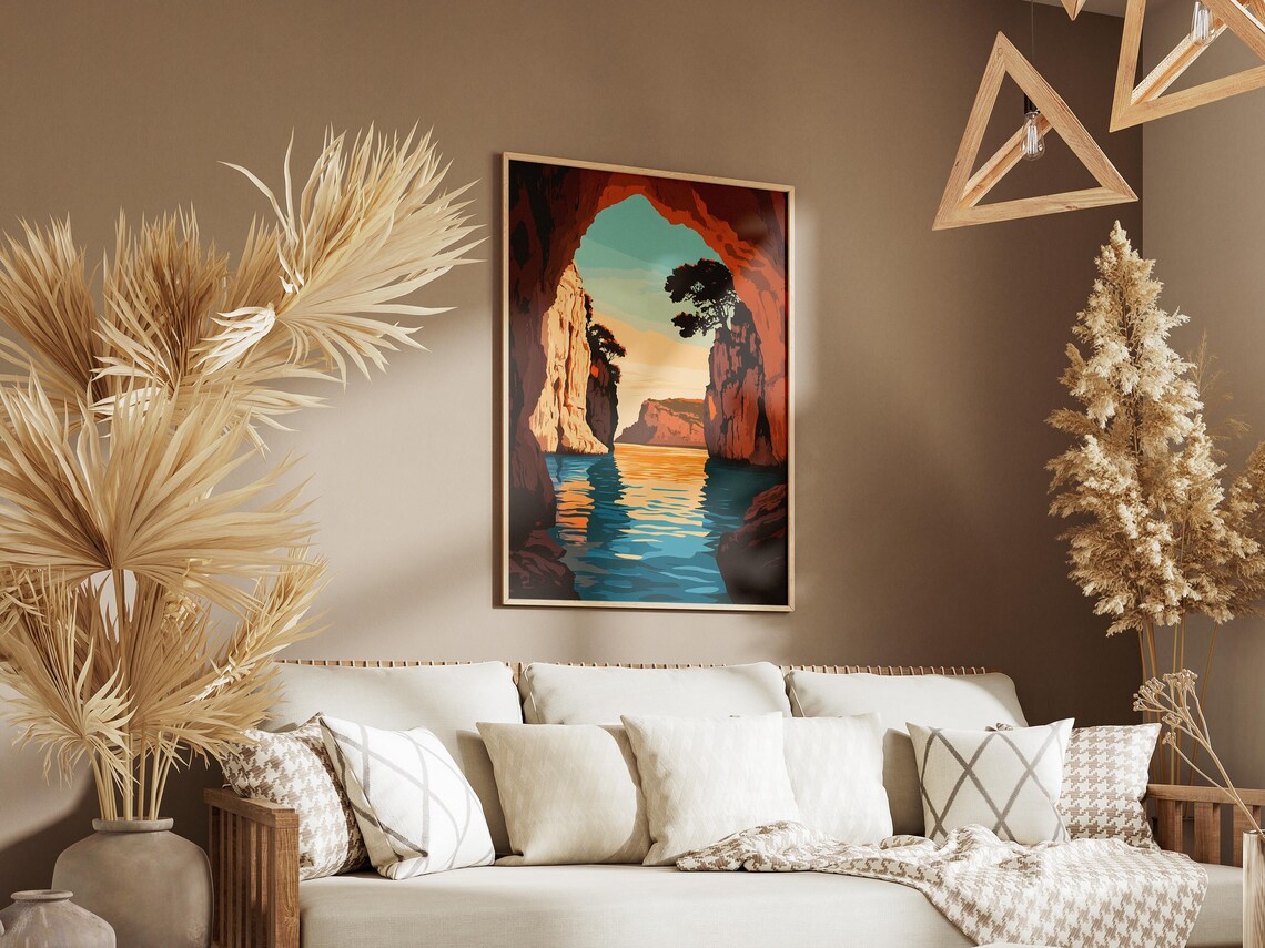 Jeita Grotto Lebanon Travel Poster, Landscape Art - Image 3