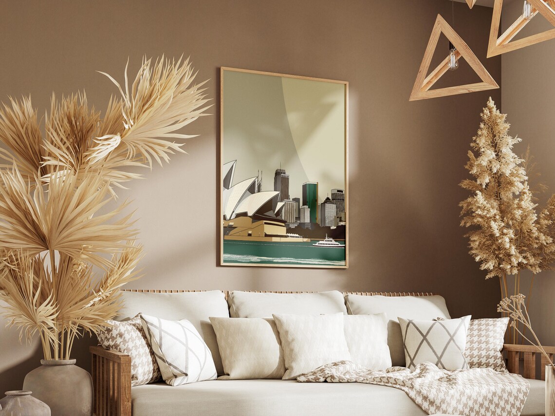 Sydney Opera House Minimalist Cityscape Harbor Travel Art Poster - Image 3