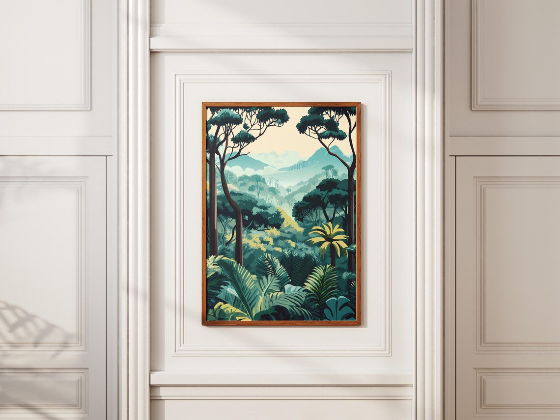 Ranomafana Rainforest Madagascar Jungle Misty Hills Art Poster - Image 2