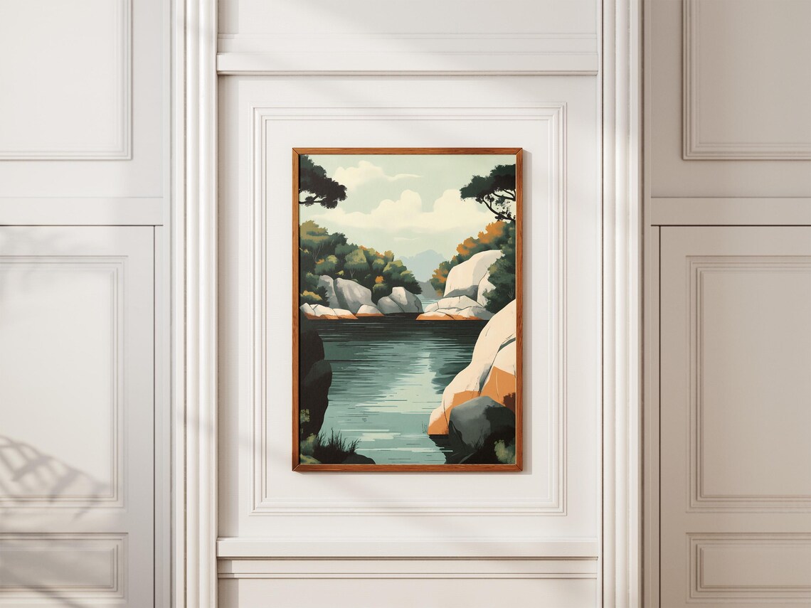Stockholm Archipelago Rocky Inlet Calm Water Swedish Coast Poster - Image 2