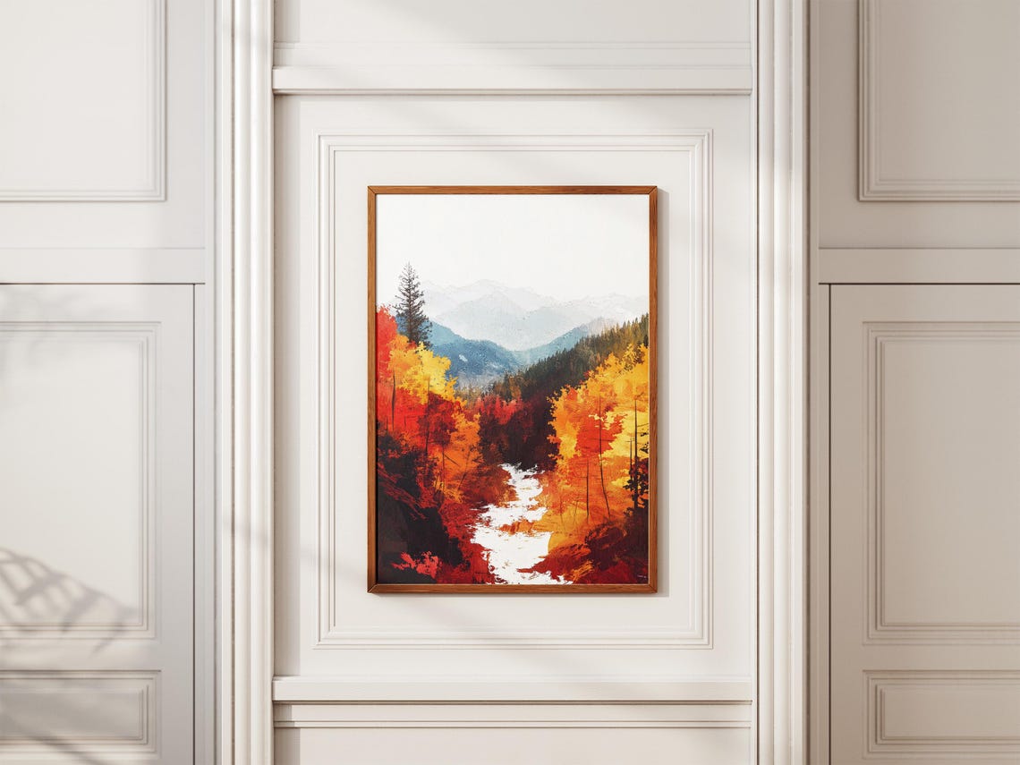 Red River Gorge Kentucky Autumn Colors Gorge Landscape Art Poster - Image 2