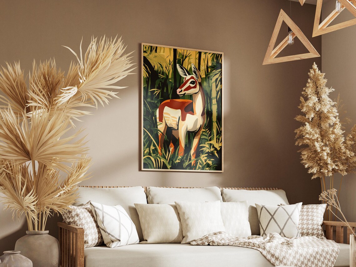 Okapi Jungle Wildlife Portrait Exotic Rainforest Animal Art Poster - Image 3