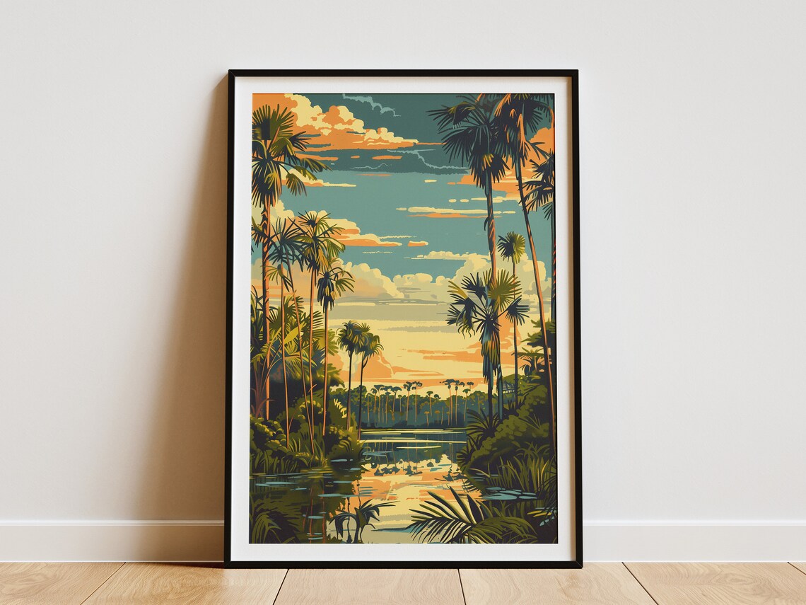 Everglades National Park Vintage Travel Poster Print