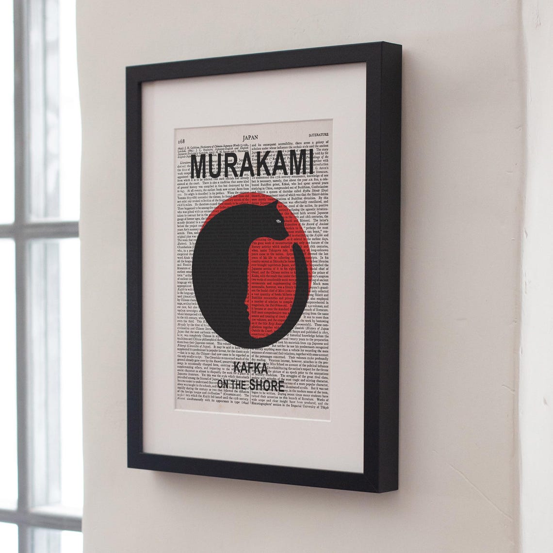 Haruki Murakami Kafka On The Shore Red Circle Dictionary Art Poster - Image 4