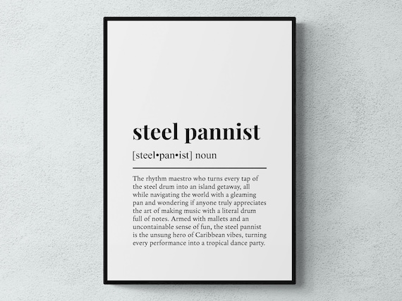 Steel Pannist Funny Definition Hobby Gift Wall Art Print