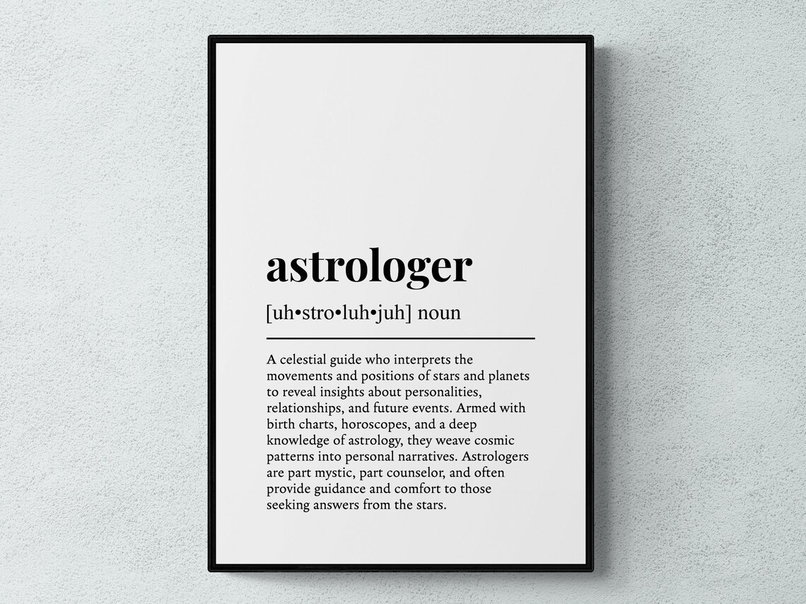 Astrologer Funny Definition Job Work Gift Wall Art Print