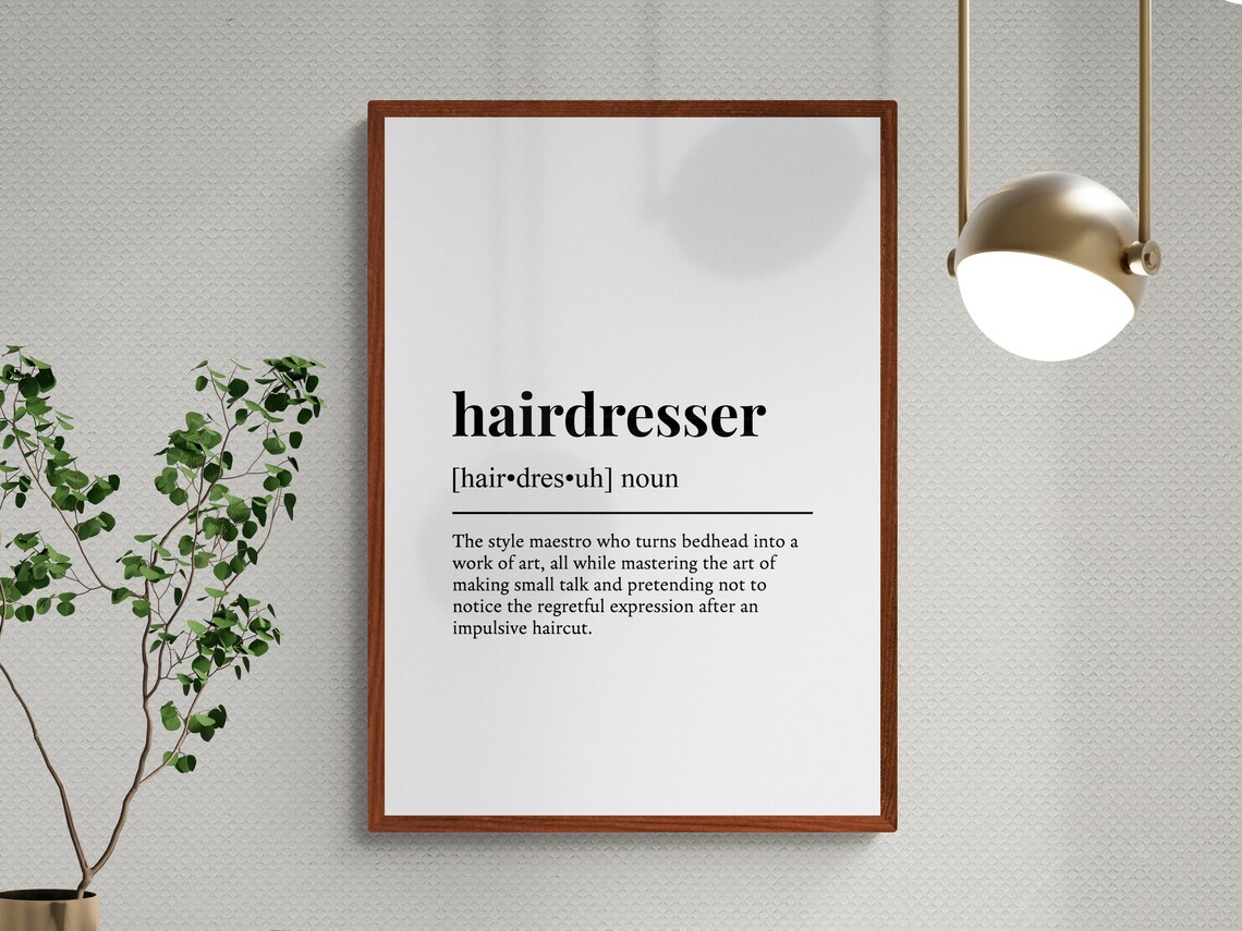 Hairdresser Funny Definition Typography Poster Print - Image 3