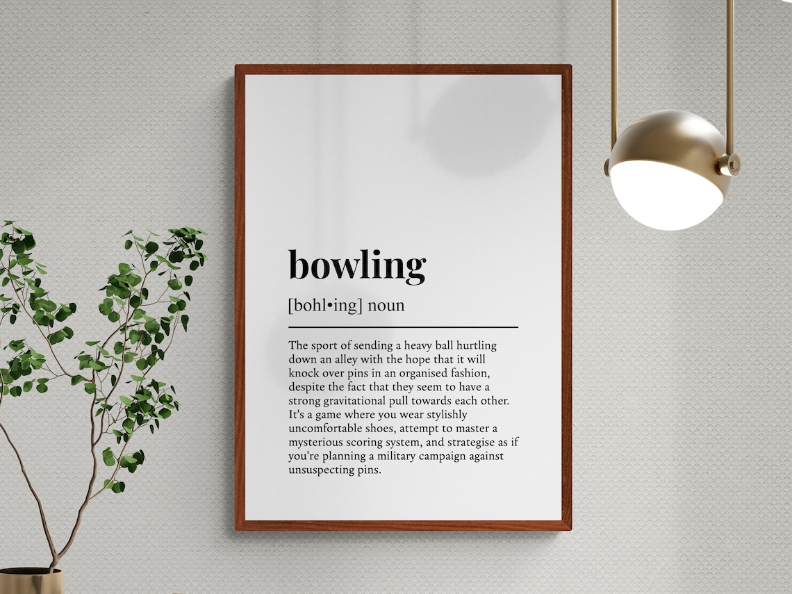 Bowling Funny Definition Poster Print, Humorous Gift - Image 3