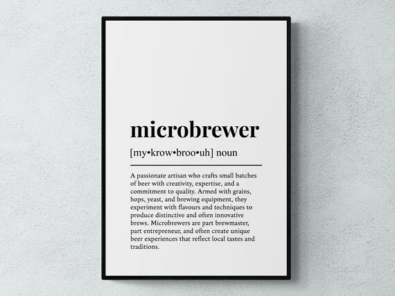 Microbrewer Funny Definition Job Work Gift Wall Art Print