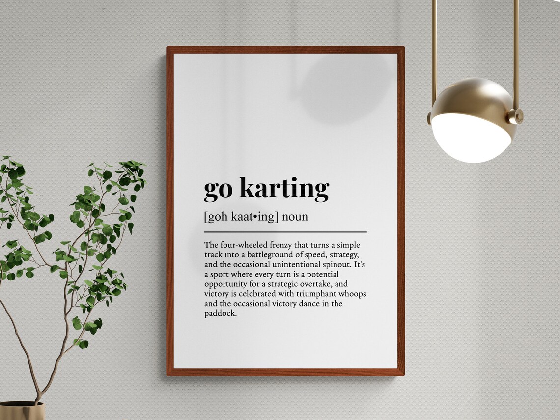 Go Karting Funny Definition Humor Art Print - Image 3
