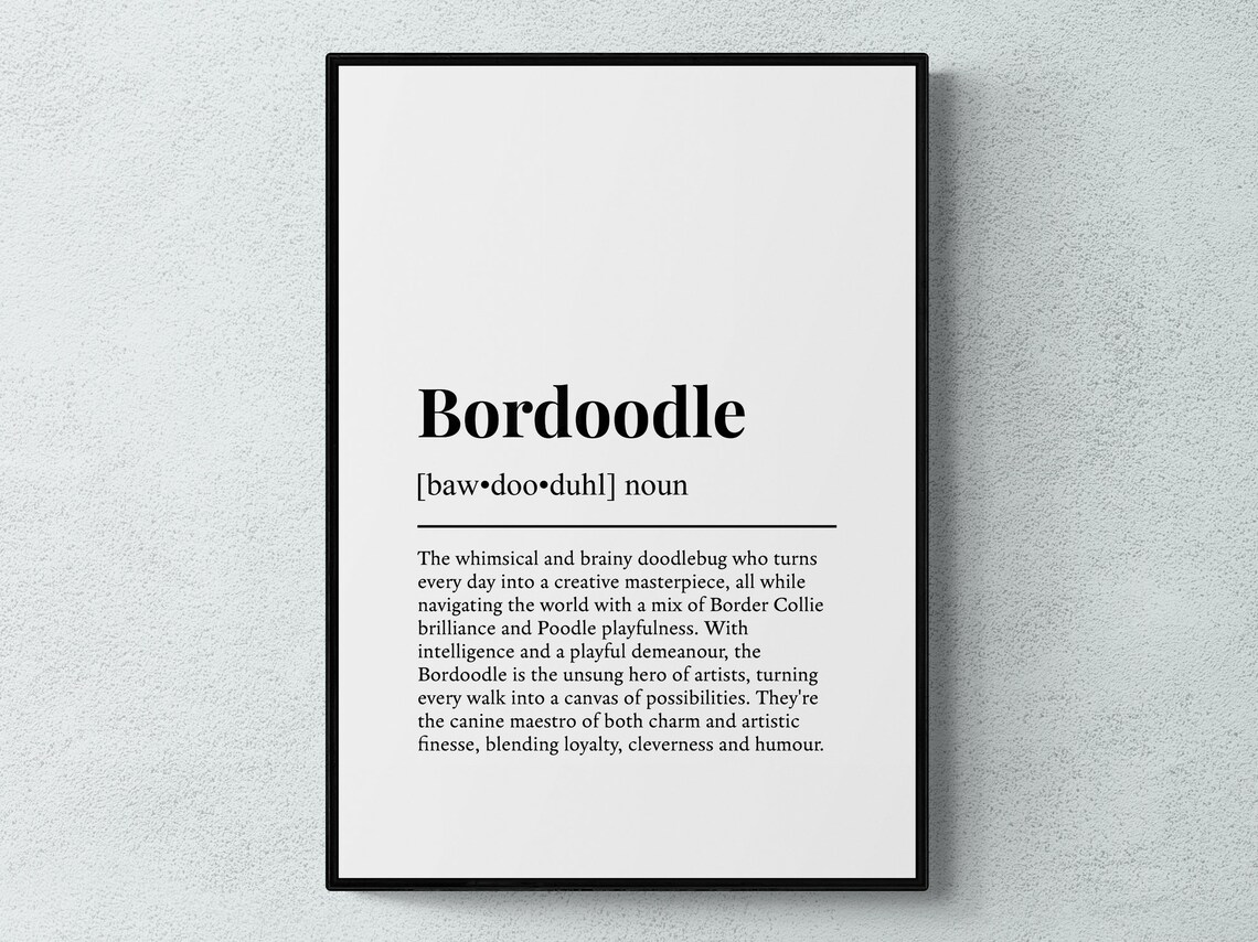 Bordoodle Funny Definition Dog Art Print