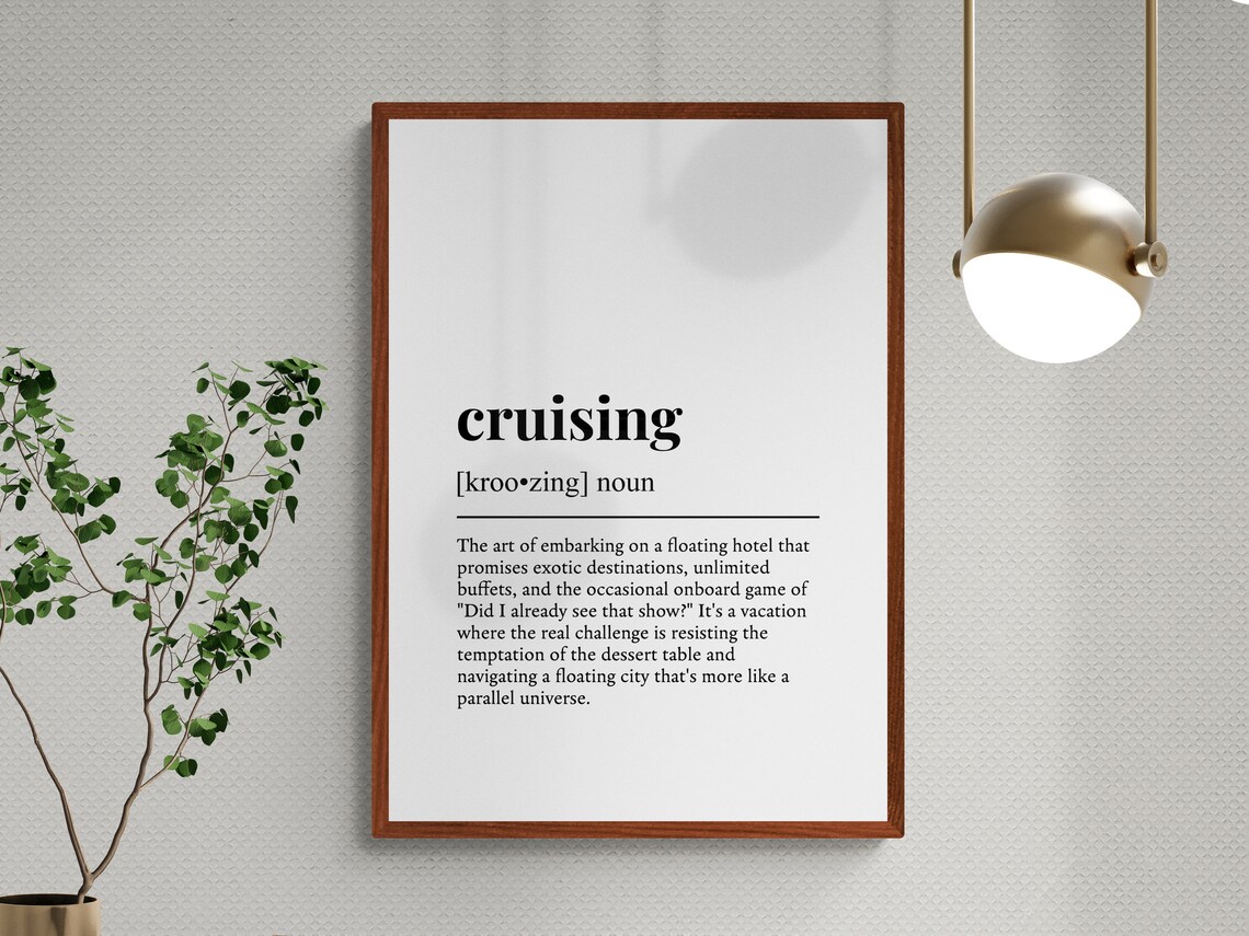 Cruising Funny Definition Typography Art Print - Image 3