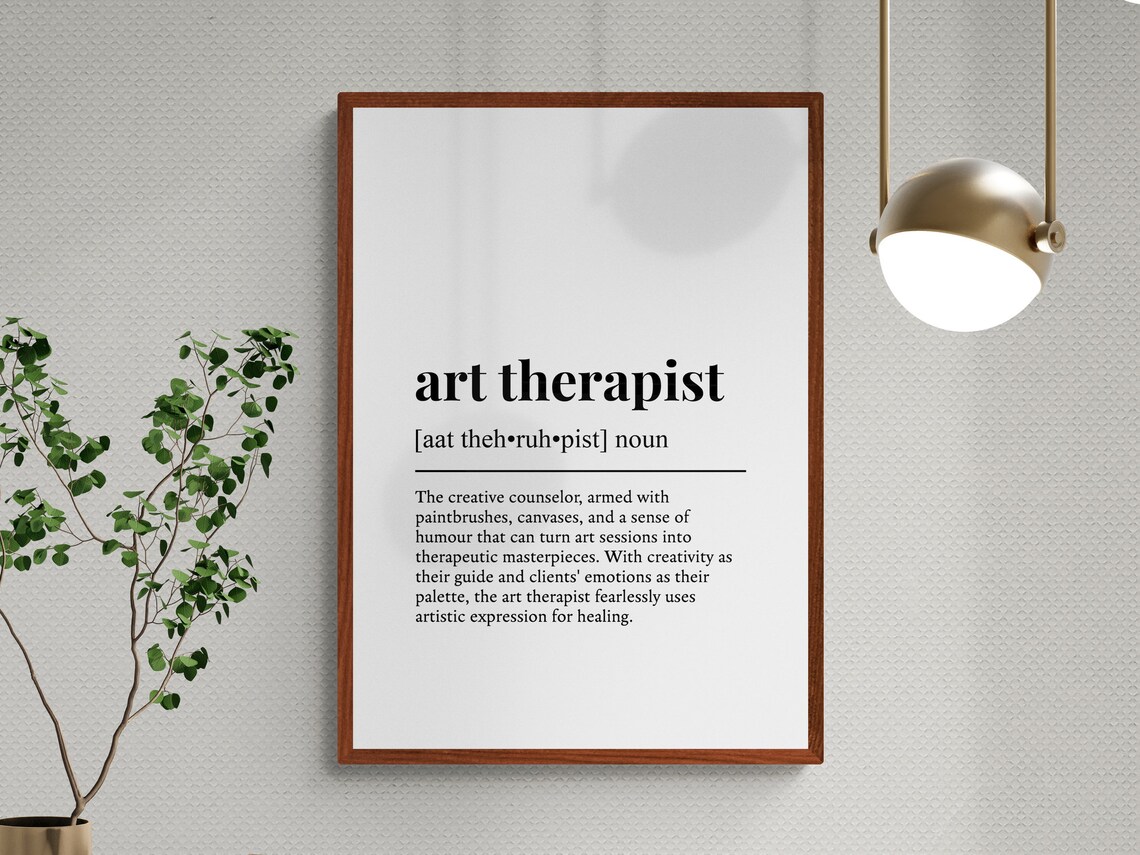 Art Therapist Funny Typography Poster, Work Gift - Image 3