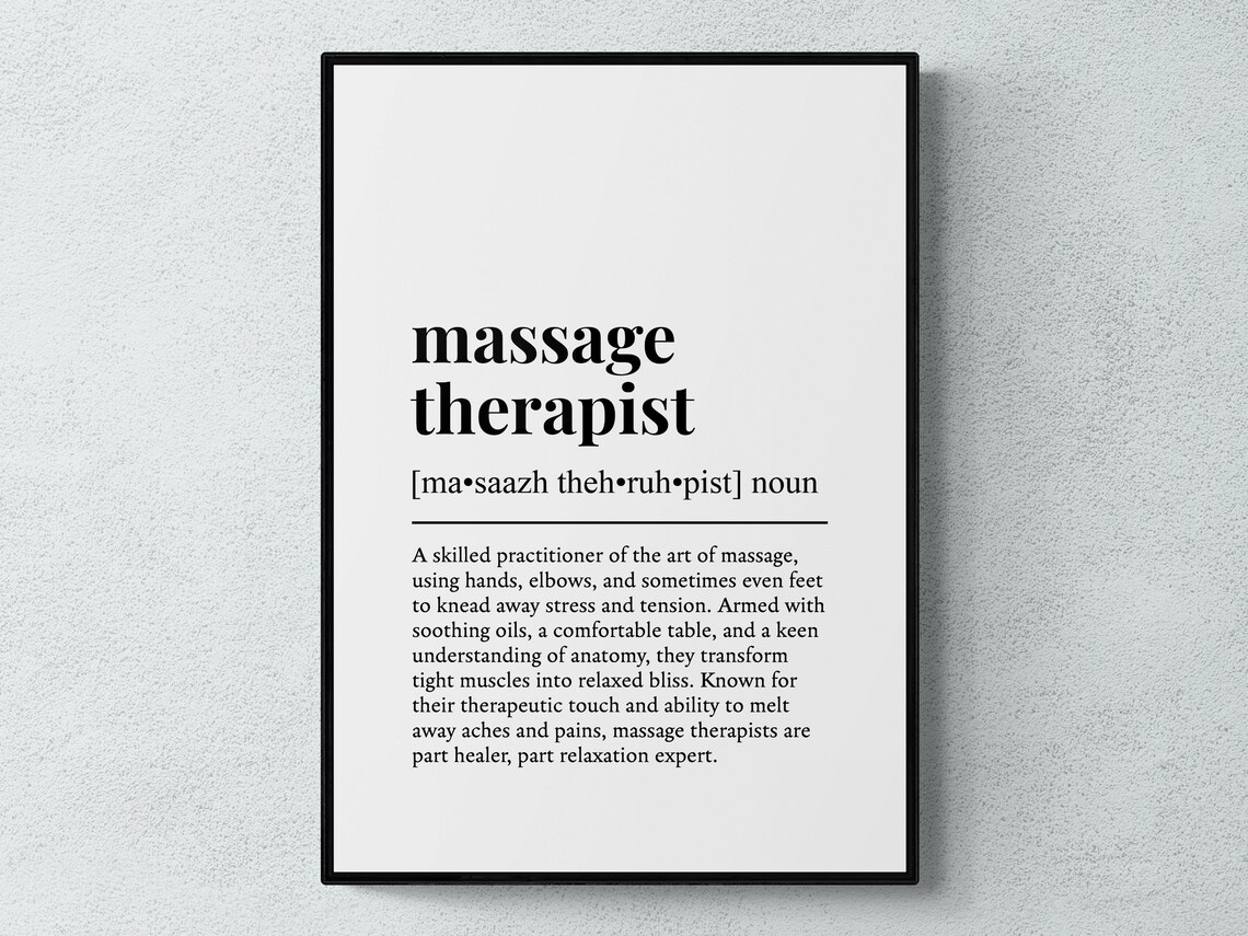 Massage Therapist Funny Definition, Job Work Gift
