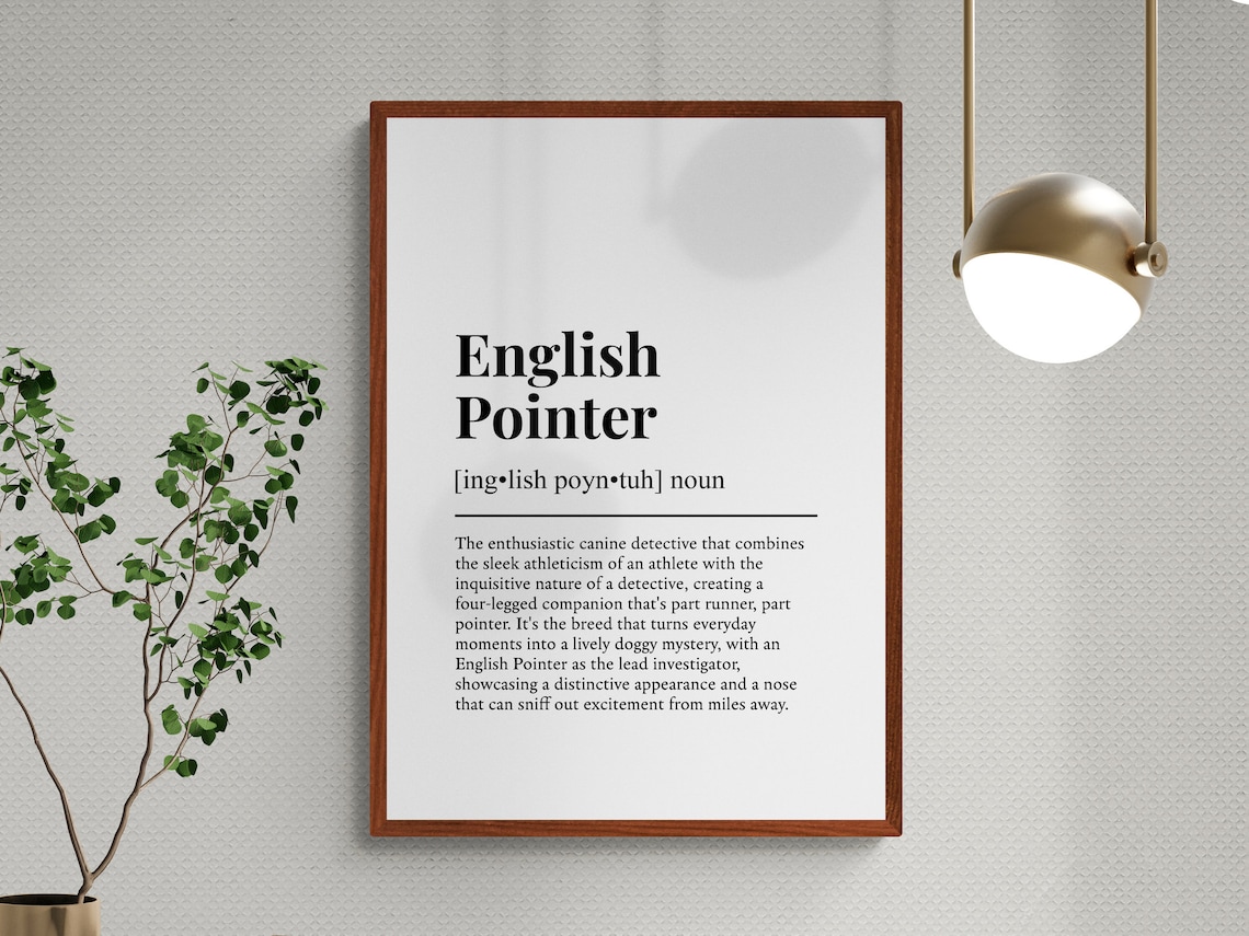 English Pointer Funny Definition Dog Art Print - Image 3