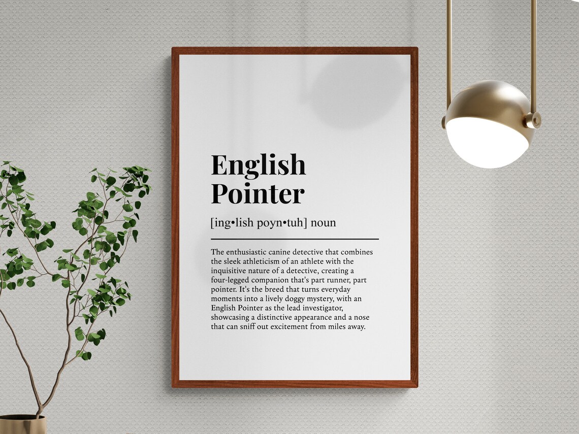 English Pointer Funny Definition Poster Print - Image 3