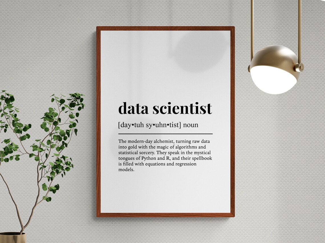 Data Scientist Funny Typography Wall Art Print - Image 3