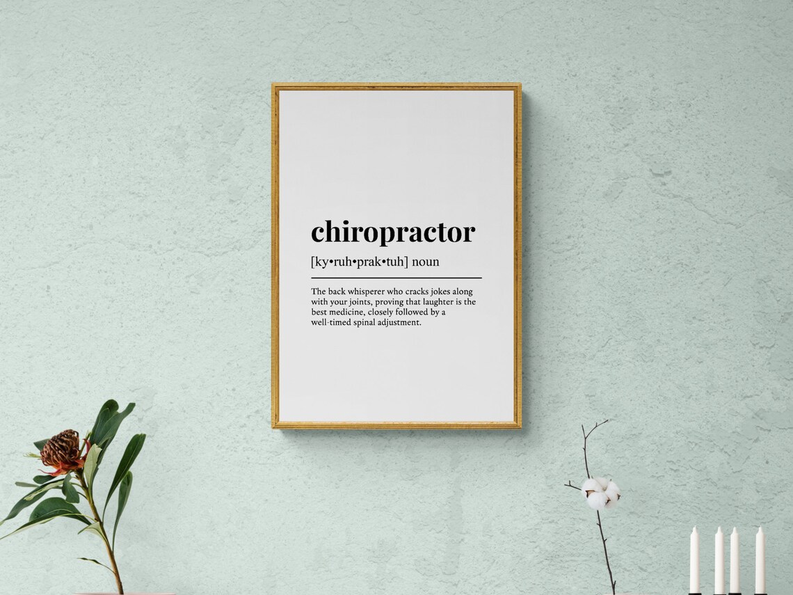 Chiropractor Funny Definition, Humorous Wall Art Print - Image 2