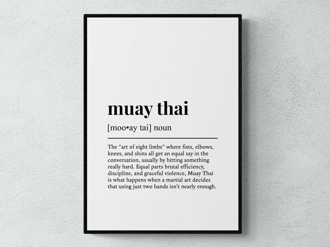 Muay Thai Funny Definition Sport Gift Art Print