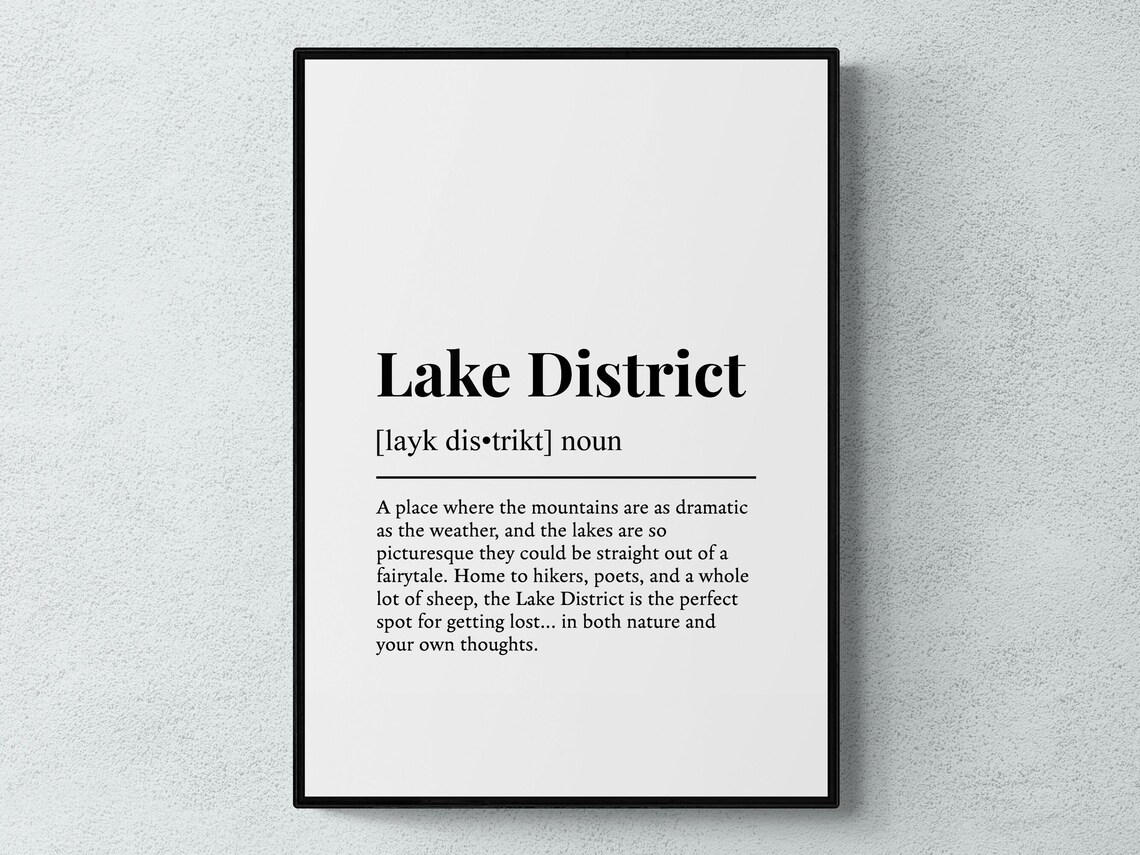 Lake District Funny Definition Poster Print