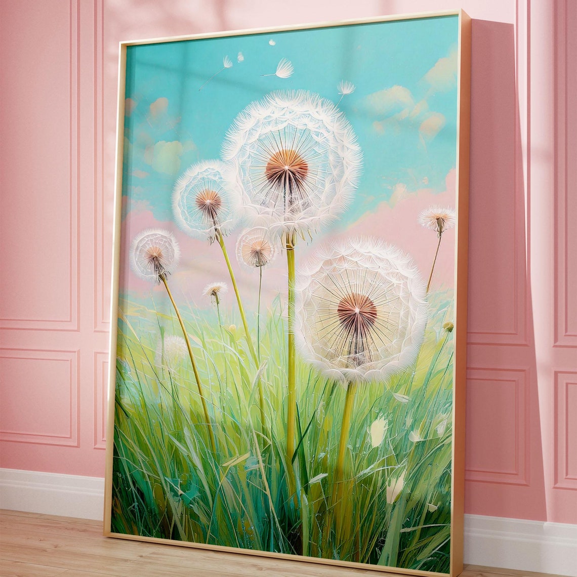 Dandelion Wall Art Botanical Decor Floral Nature Print Plant Lover Gift
