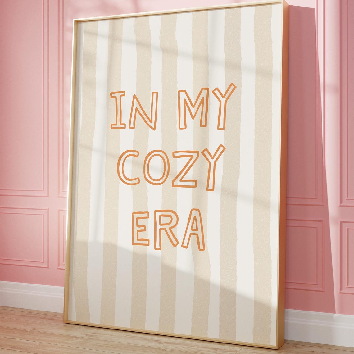 In My Cozy Era Neutral Fall Autumn Typography Minimalist Art Print