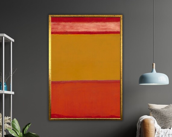 Mark Rothko Abstract Red Orange Art Home Decor Modern Wall Art Contemporary Painting