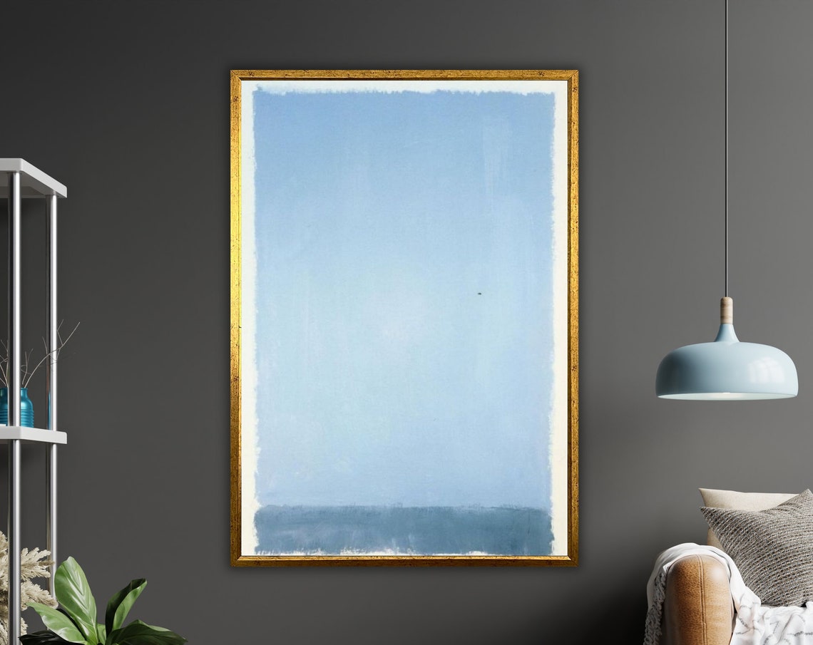 Sky Blue Mark Rothko Print Abstract Art Decor Modern Wall Art Contemporary Painting Home Decor Gift