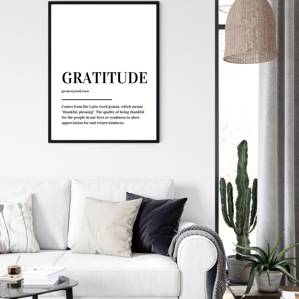 Gratitude Definition Poster, Modern Wall Art Print - Image 5