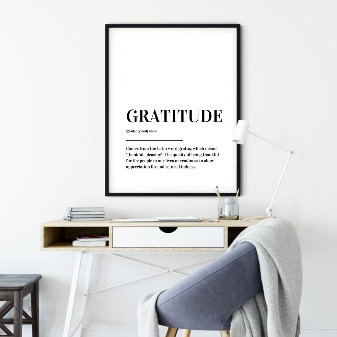 Gratitude Definition Poster, Modern Wall Art Print - Image 4