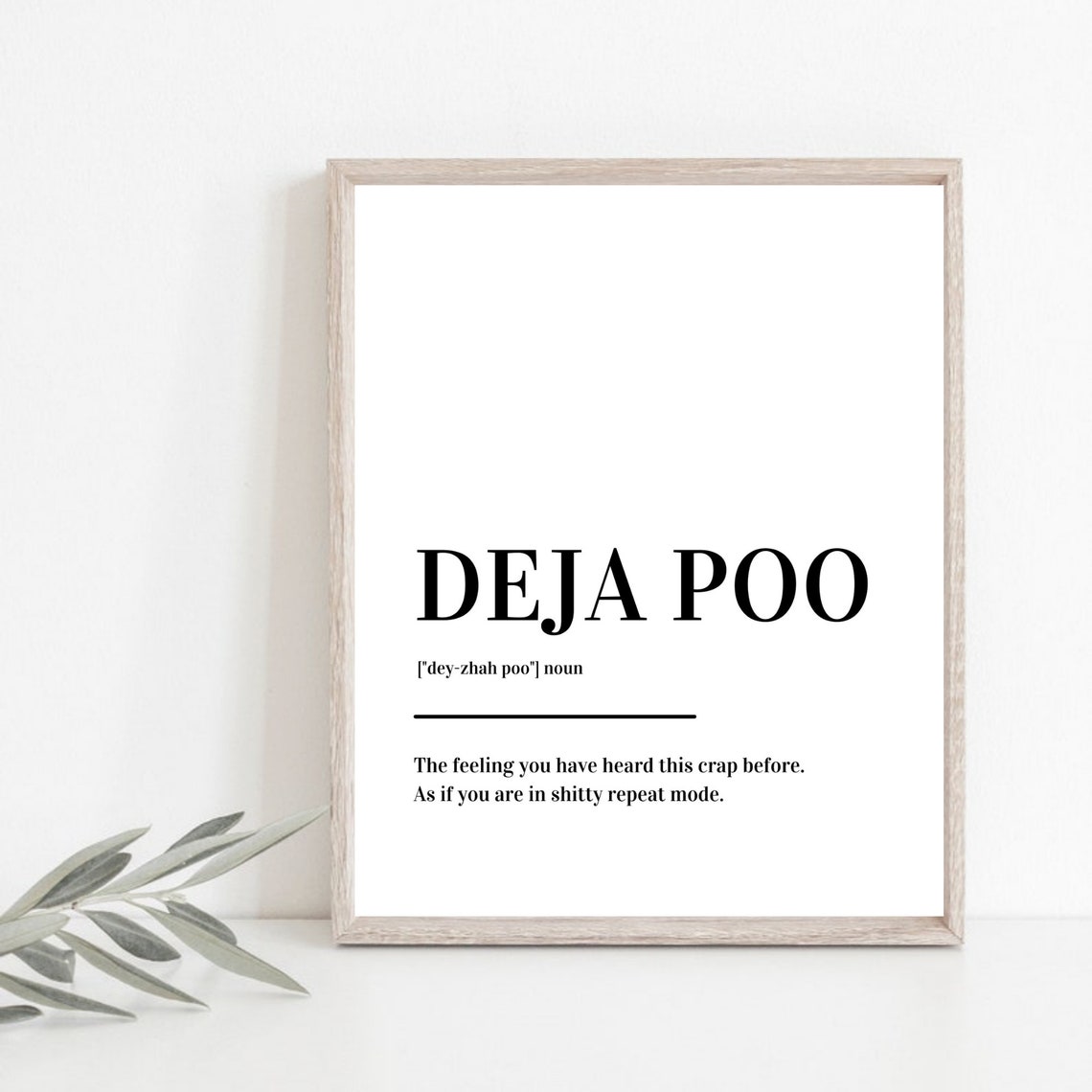 Deja Poo Funny Definition Dictionary Style Bathroom Humor Poster - Image 4