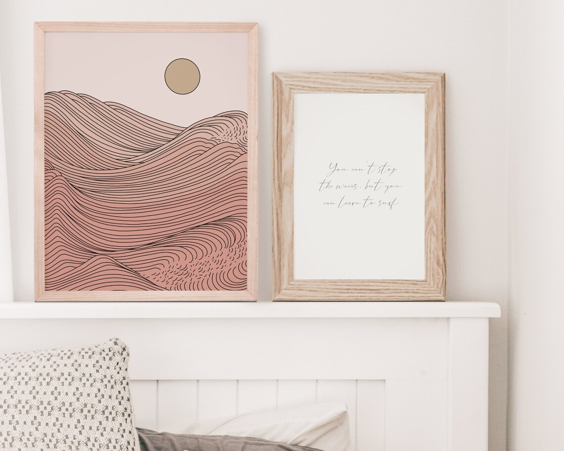 Surf Quote Print, Ocean Beach Inspirational Poster - Image 2