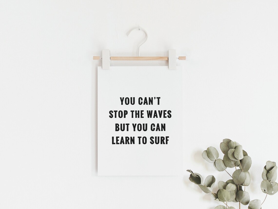 Surf Quote Print, Inspirational Ocean Beach Quote - Image 3