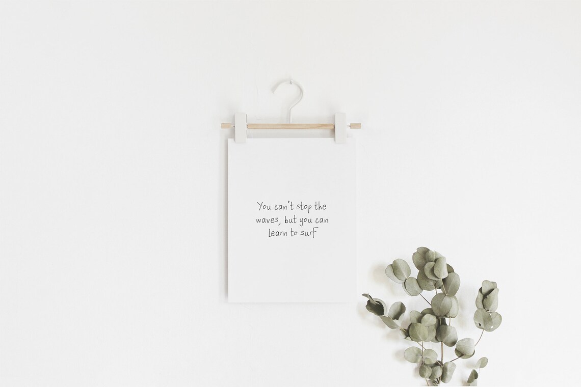 Surf Quote Print, Inspirational Life Phrase Poster - Image 2
