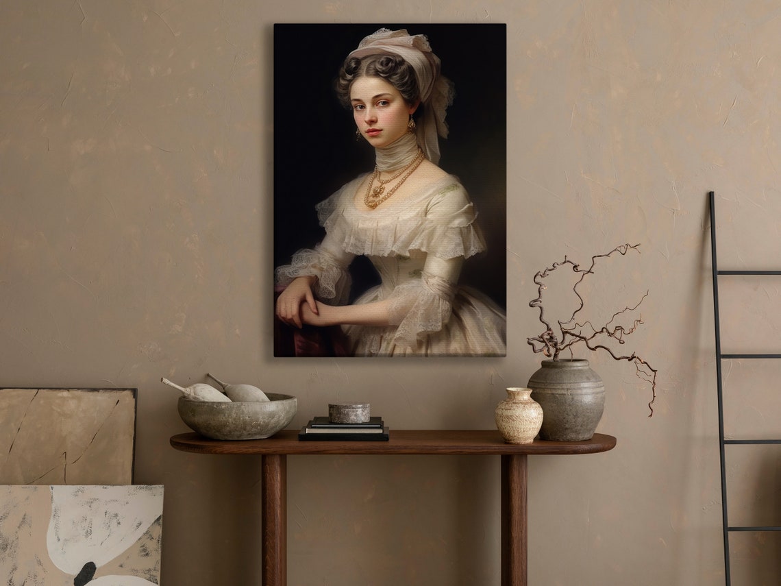 Vintage Victorian Woman Painting Victorian Woman Art Print Victorian Woman Print Gothic Woman Art Print Victorian Poster Print - Image 3