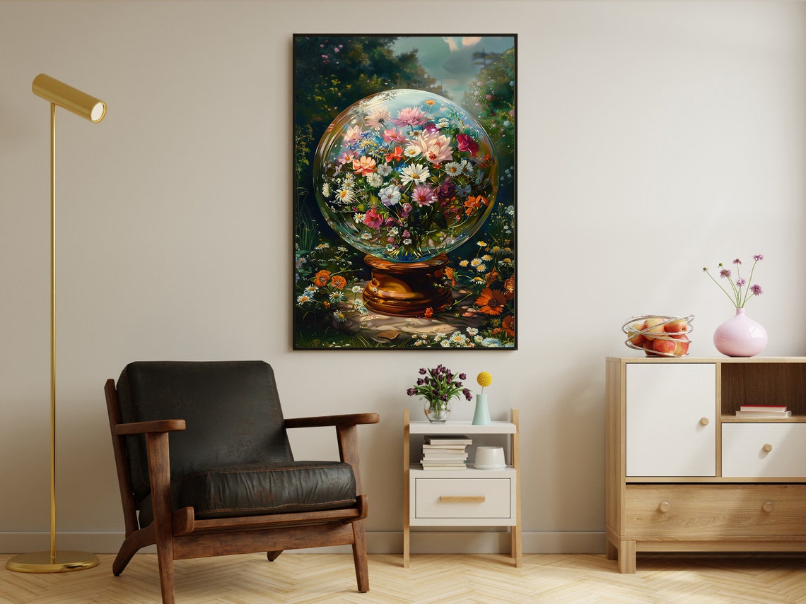 Cottage Flowers Ball Painting Flowers Art Print Flowers Print Esthetic Flowers Poster Flowers Wall Art - Image 3