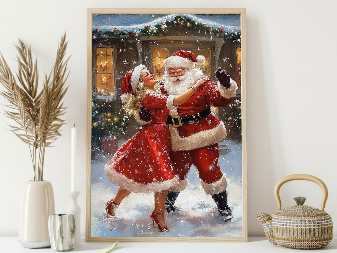 Santa Claus Christmas Poster, Cozy Holiday Decor - Image 4