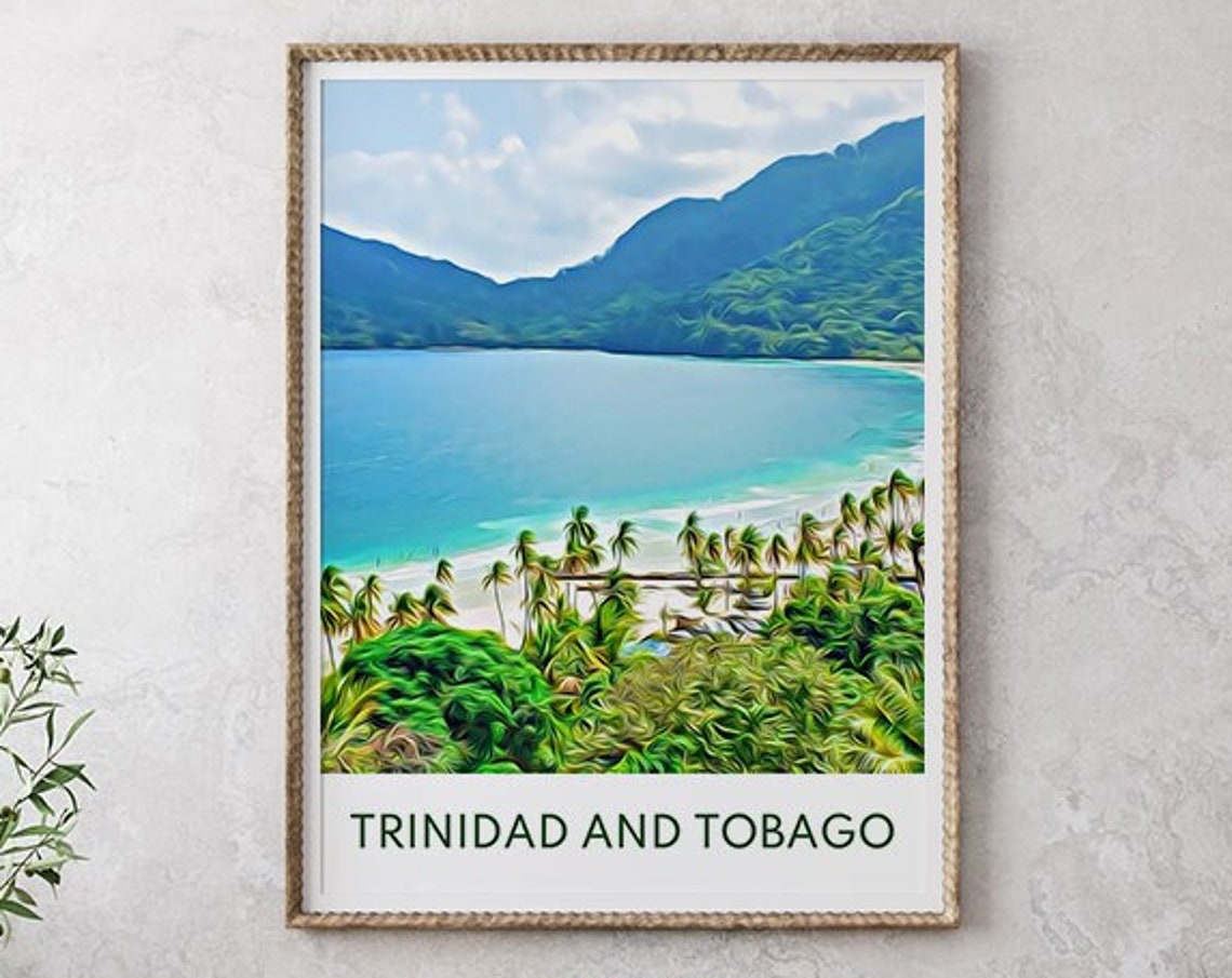 Trinidad And Tobago Print Trinidad And Tobago Art Trinidad And Tobago Poster Trinidad And Tobago Wall Art Trinidad And Tobago Travel - Image 2