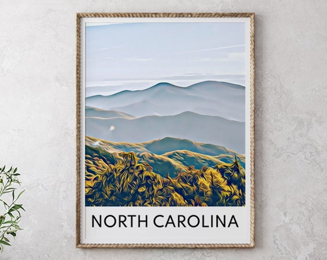 North Carolina Art North Carolina Print North Carolina Art Print North Carolina Poster North Carolina Wall Art North Carolina Travel - Image 2