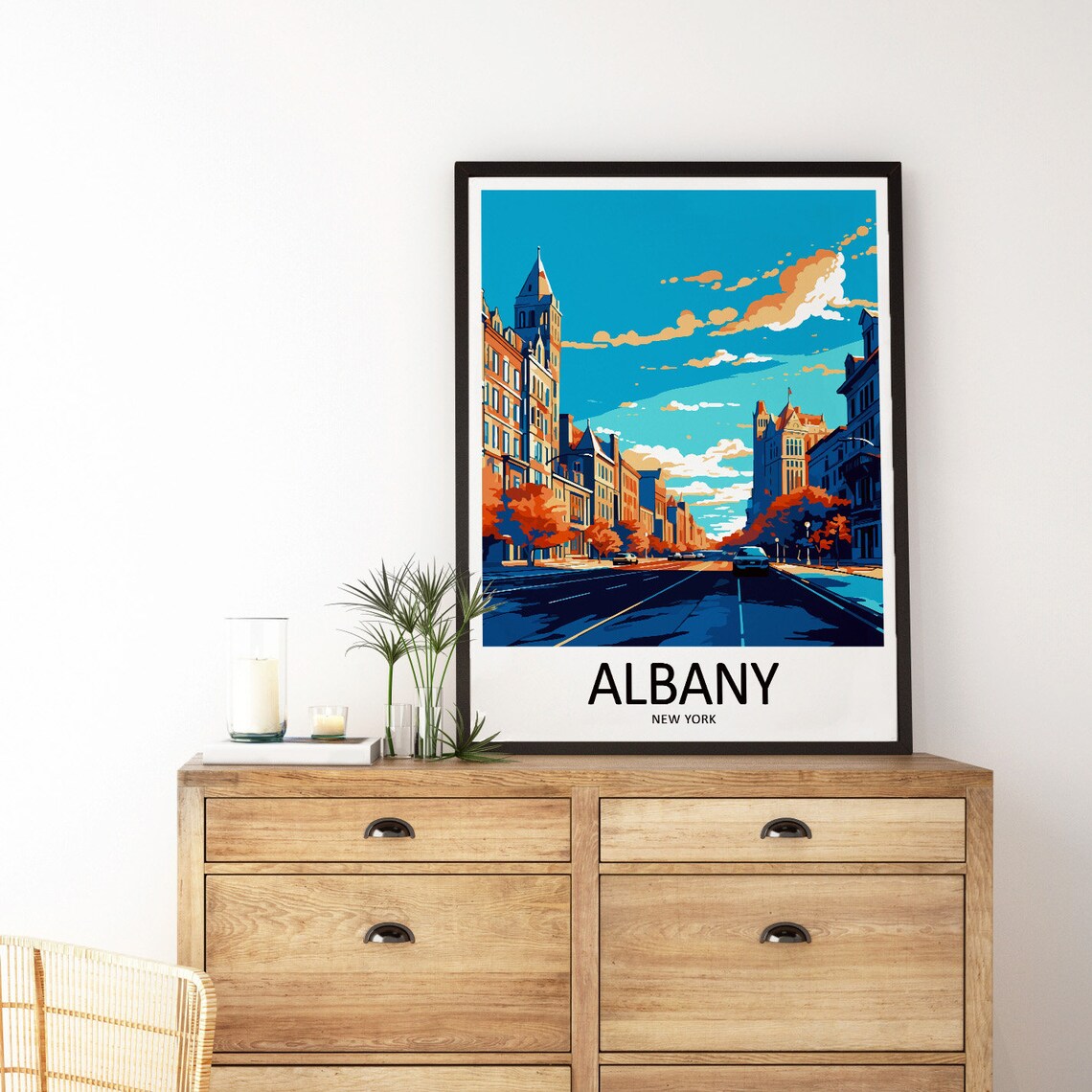 Albany Travel Print, New York Wall Decor - Image 3