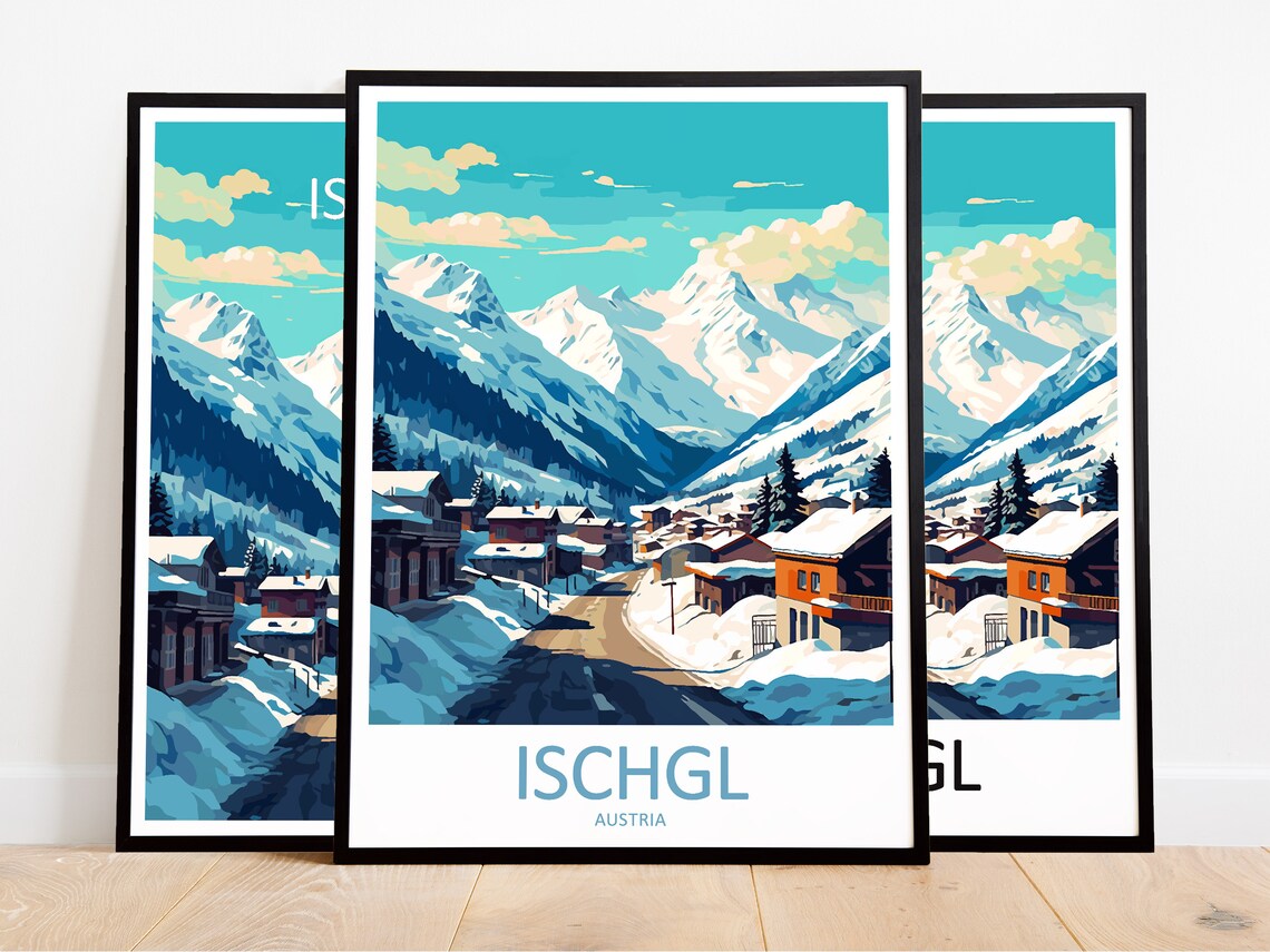 Ischgl Travel Poster, Austria Gift for Art Lovers - Image 3
