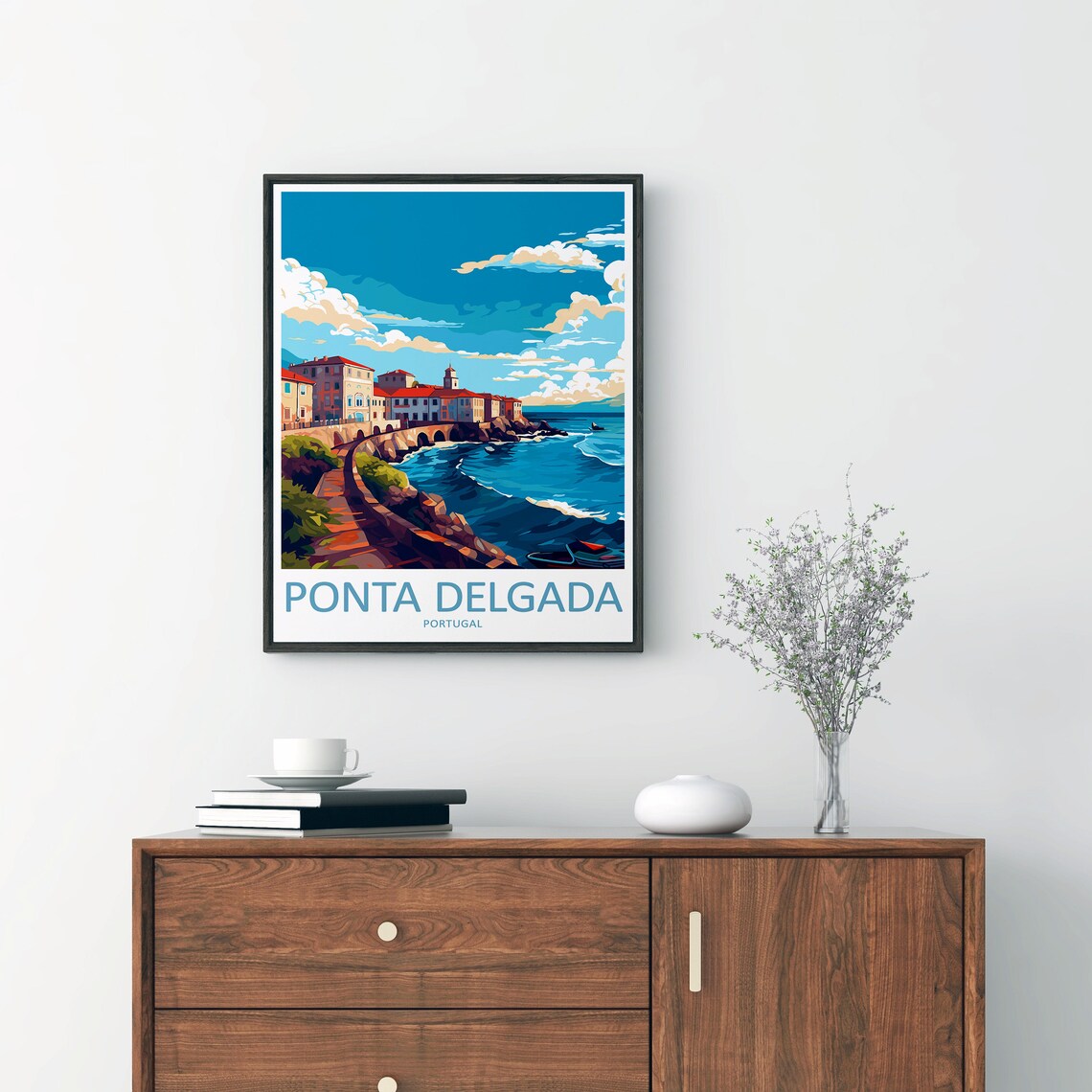 Ponta Delgada Travel Poster, Portugal Wall Decor - Image 2