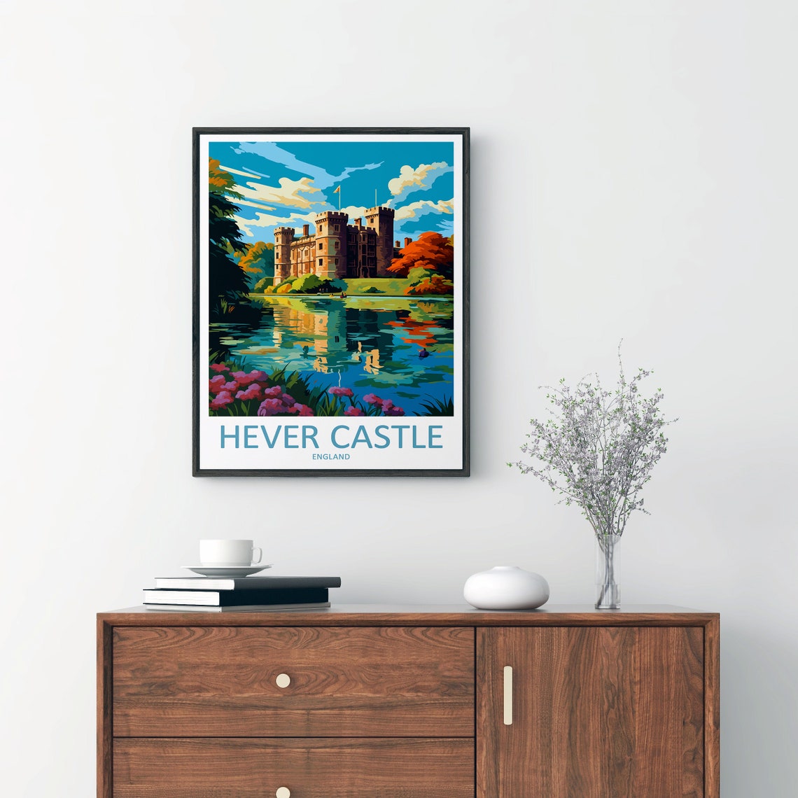 Hever Castle Travel Print Wall Decor Wall Art Hever Castle Wall Hanging Home Dcor Hever Castle Gift Art Lovers England Art Home Decoration - Image 2