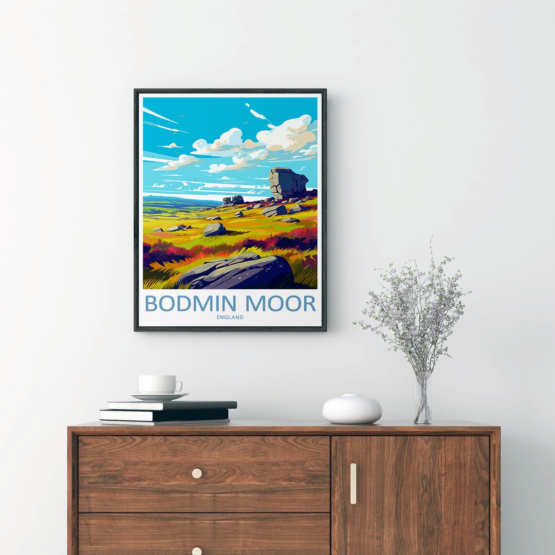 Bodmin Moor Travel Poster, England Home Decor - Image 2