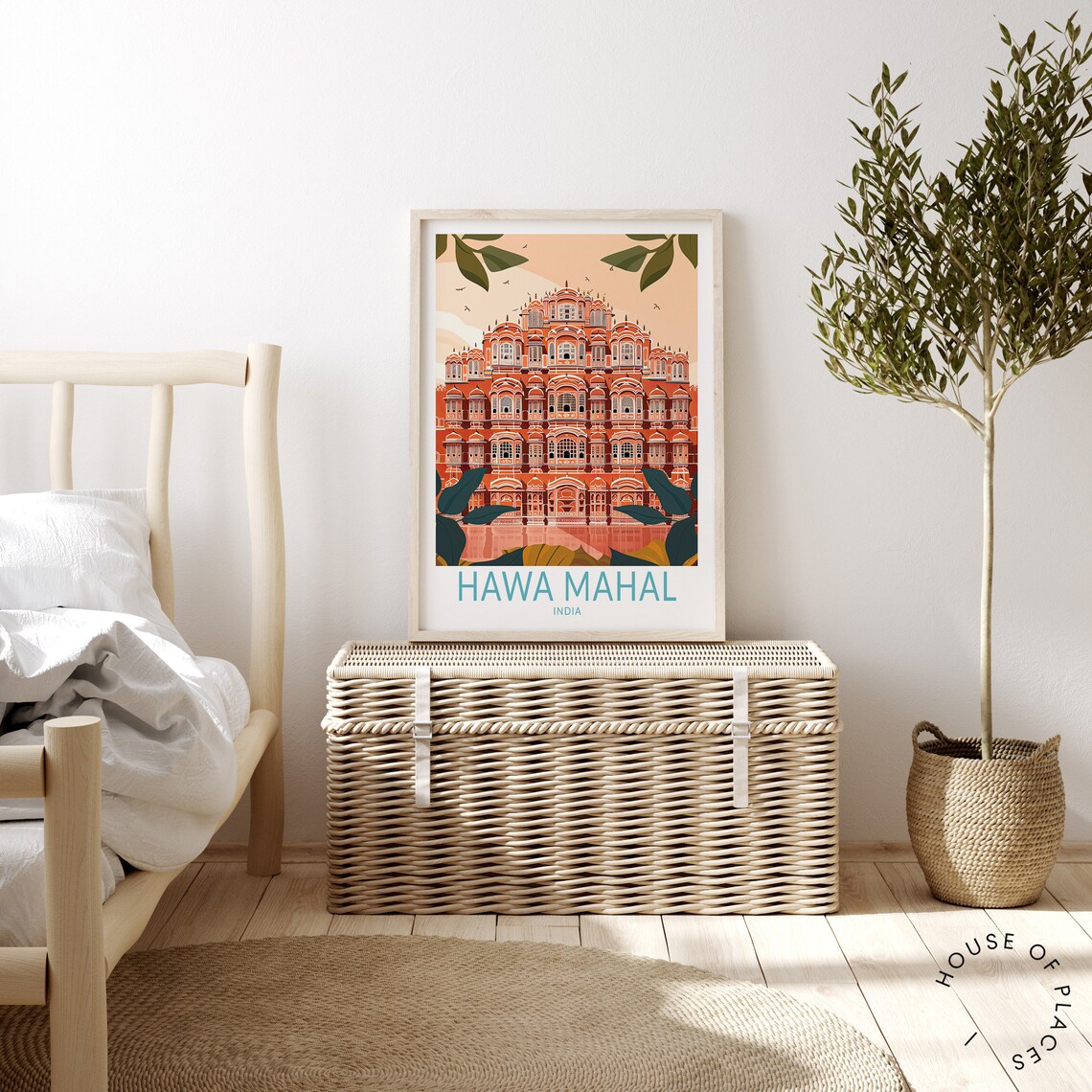 Hawa Mahal Travel Poster, India Wall Art Print - Image 4