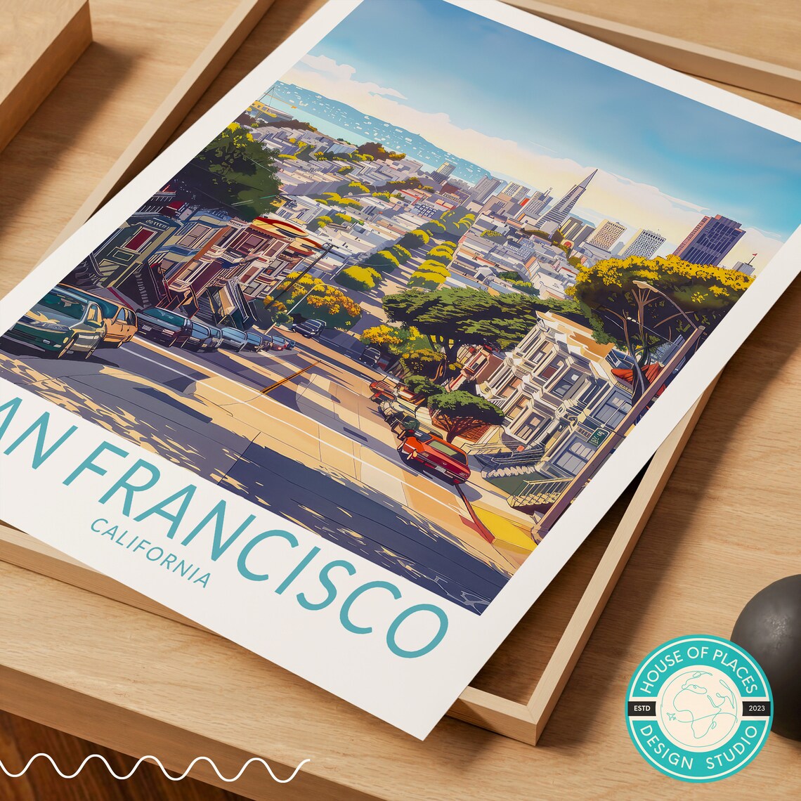 San Francisco Travel Poster, California Wall Art Print - Image 2