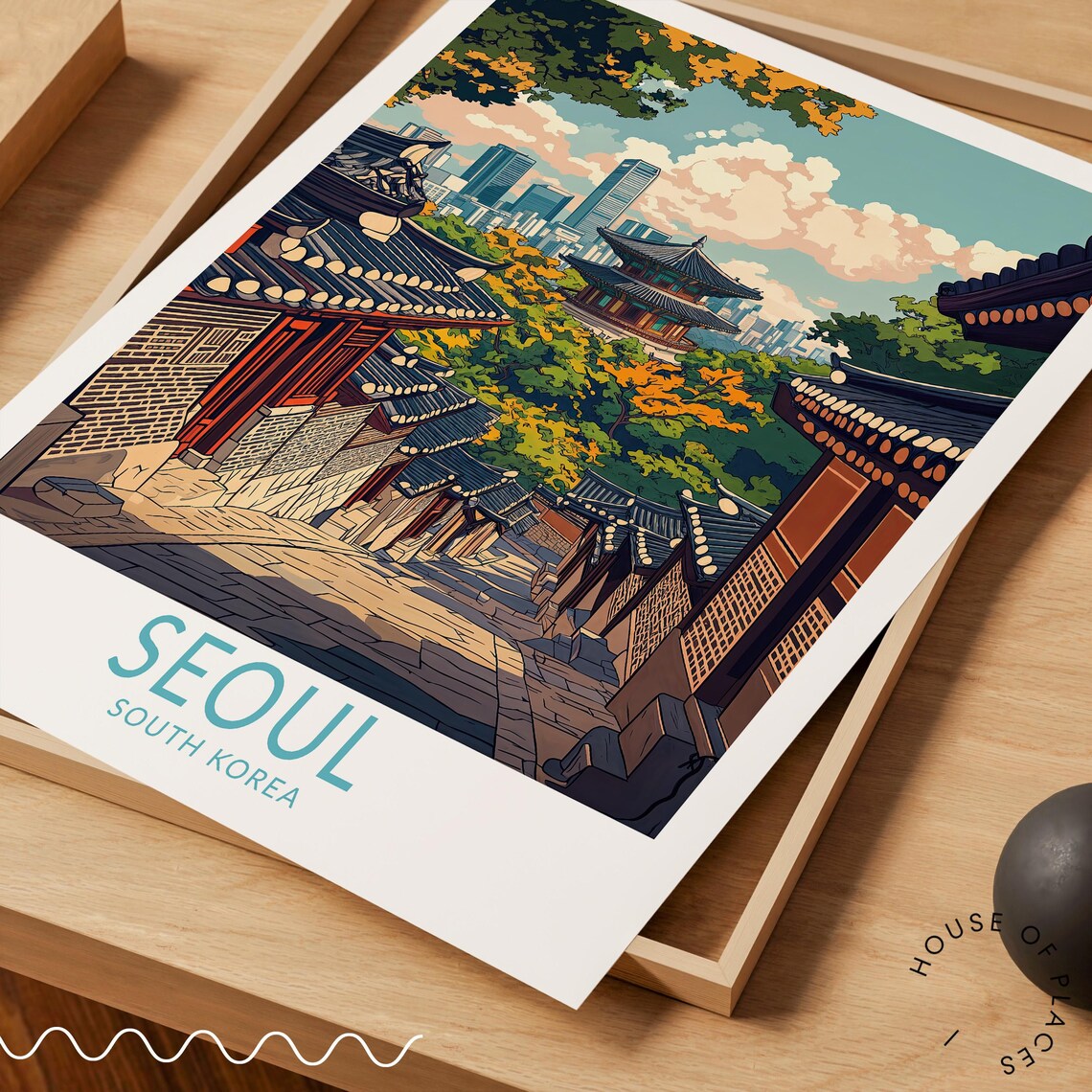 Seoul South Korea Travel Poster, City Wall Art - Image 3