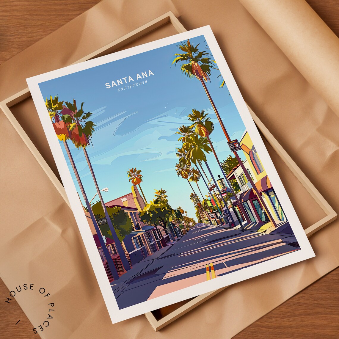 Santa Ana California City Poster California Wall Decor Santa Ana Travel Poster Travel Home Decor Birthday Present - Image 2