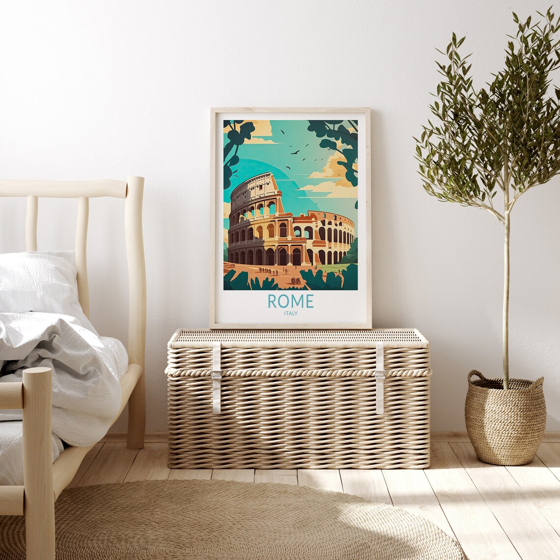Rome Italy Travel Poster, Colosseum Travel Print - Image 3