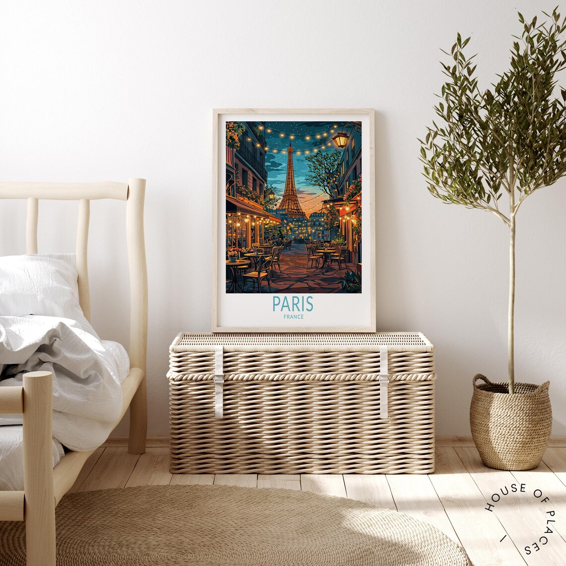 Paris Eiffel Tower France Travel Poster, City Art Print - Image 4